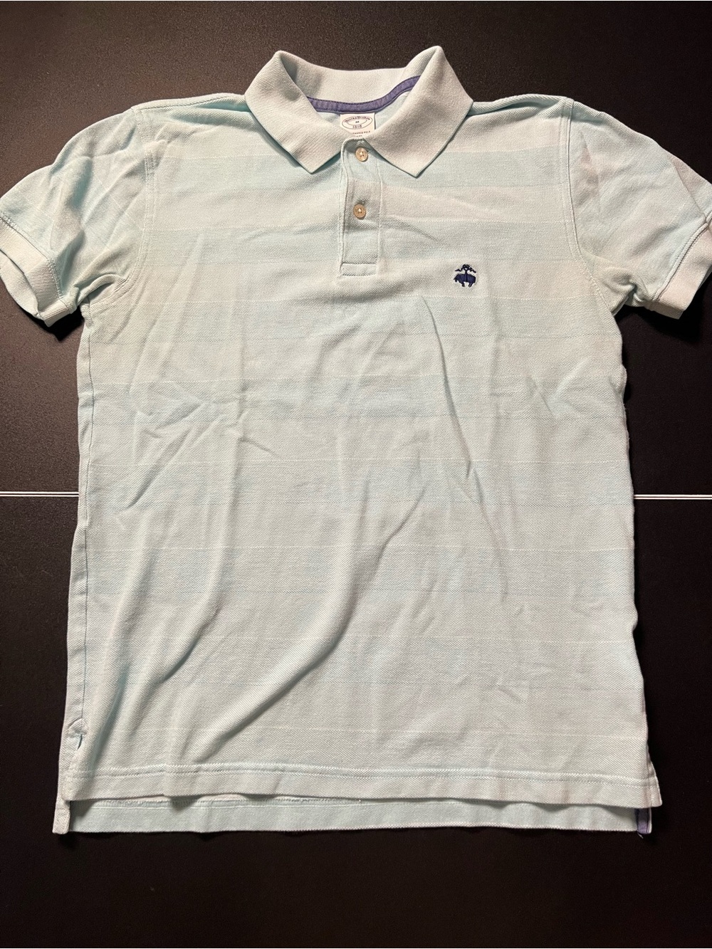 Brooks Brother Light Mint Polo Shirt with Embroidered Logo size M